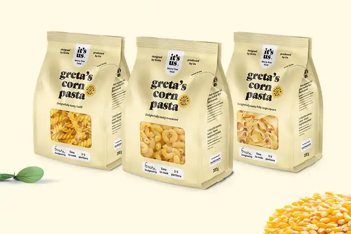 prod range greta corn pastas | Worry free food