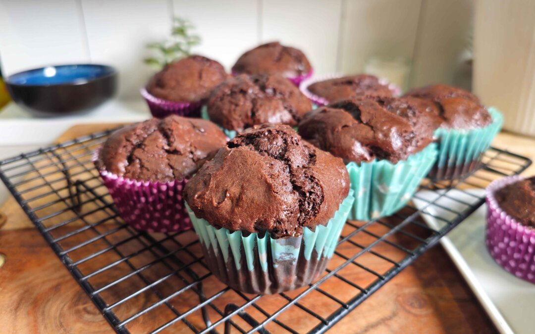 Duplán csokis muffin